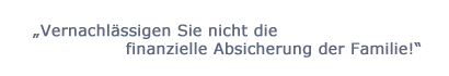 Finanzielle Absicherung Baufinanzierung